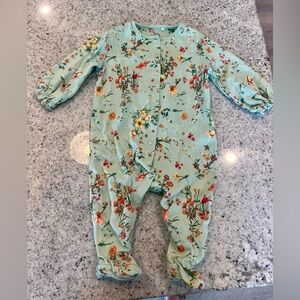 Next baby floral outfit footie 3-6 months